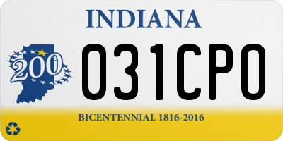 IN license plate 031CPO