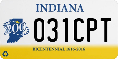 IN license plate 031CPT