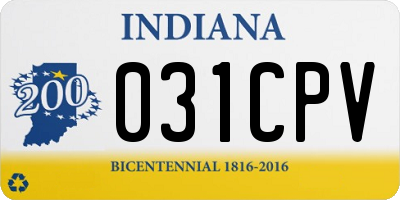 IN license plate 031CPV