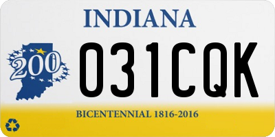 IN license plate 031CQK