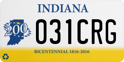 IN license plate 031CRG