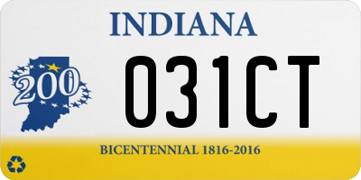 IN license plate 031CT