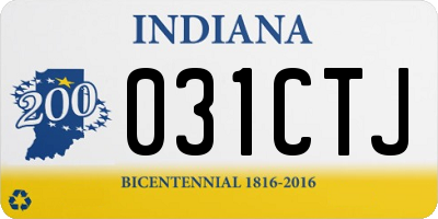 IN license plate 031CTJ
