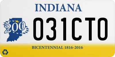 IN license plate 031CTO