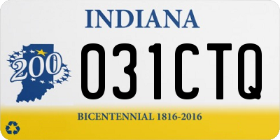 IN license plate 031CTQ