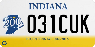 IN license plate 031CUK