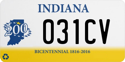 IN license plate 031CV