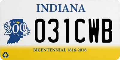 IN license plate 031CWB