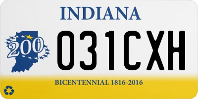 IN license plate 031CXH