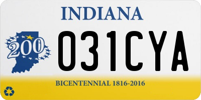 IN license plate 031CYA