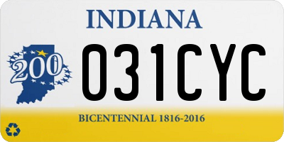IN license plate 031CYC