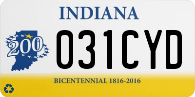 IN license plate 031CYD