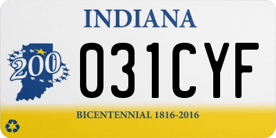 IN license plate 031CYF