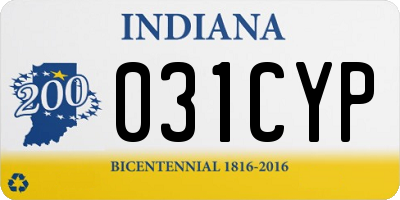IN license plate 031CYP
