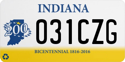 IN license plate 031CZG