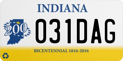 IN license plate 031DAG