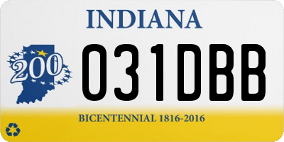 IN license plate 031DBB