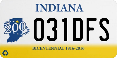 IN license plate 031DFS