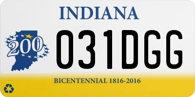 IN license plate 031DGG