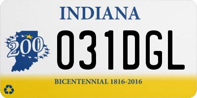 IN license plate 031DGL