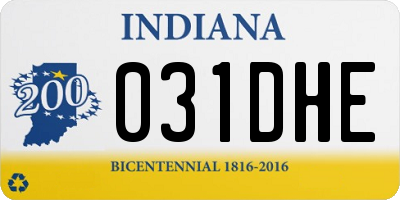 IN license plate 031DHE