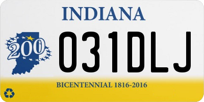 IN license plate 031DLJ