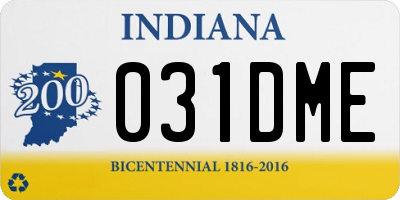 IN license plate 031DME