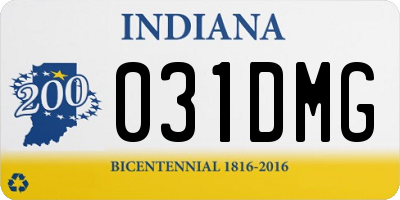 IN license plate 031DMG