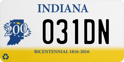IN license plate 031DN