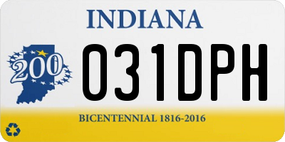IN license plate 031DPH