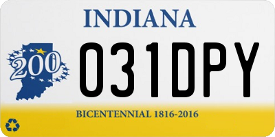 IN license plate 031DPY