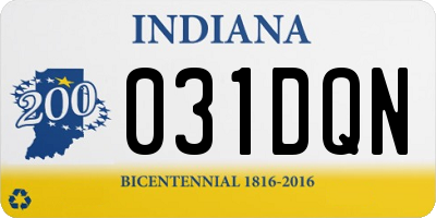 IN license plate 031DQN