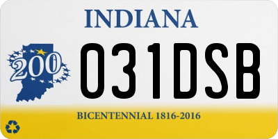 IN license plate 031DSB