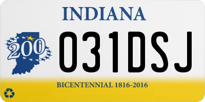 IN license plate 031DSJ