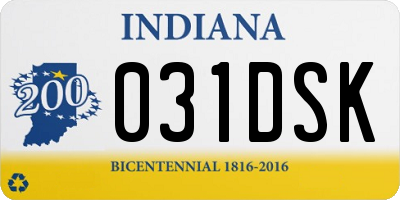 IN license plate 031DSK