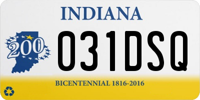 IN license plate 031DSQ