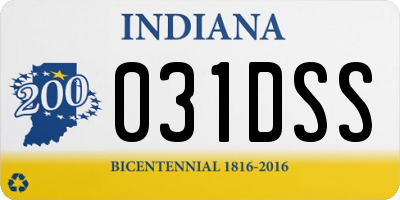 IN license plate 031DSS