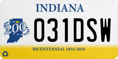 IN license plate 031DSW