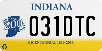 IN license plate 031DTC