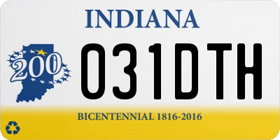IN license plate 031DTH