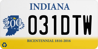 IN license plate 031DTW