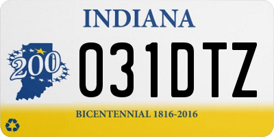 IN license plate 031DTZ