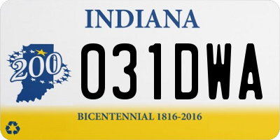 IN license plate 031DWA