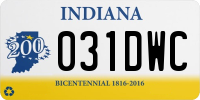 IN license plate 031DWC