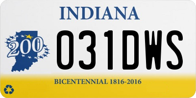 IN license plate 031DWS