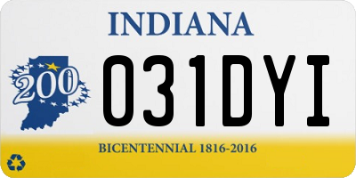 IN license plate 031DYI