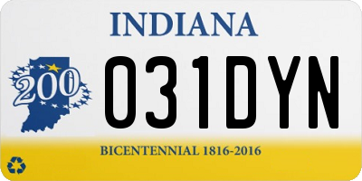 IN license plate 031DYN