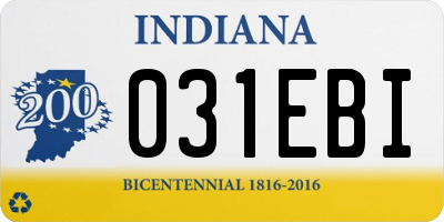 IN license plate 031EBI