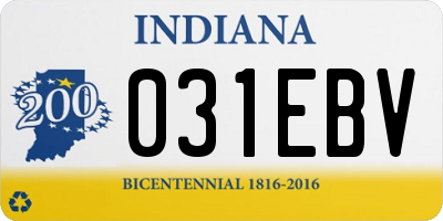 IN license plate 031EBV