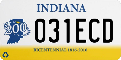 IN license plate 031ECD